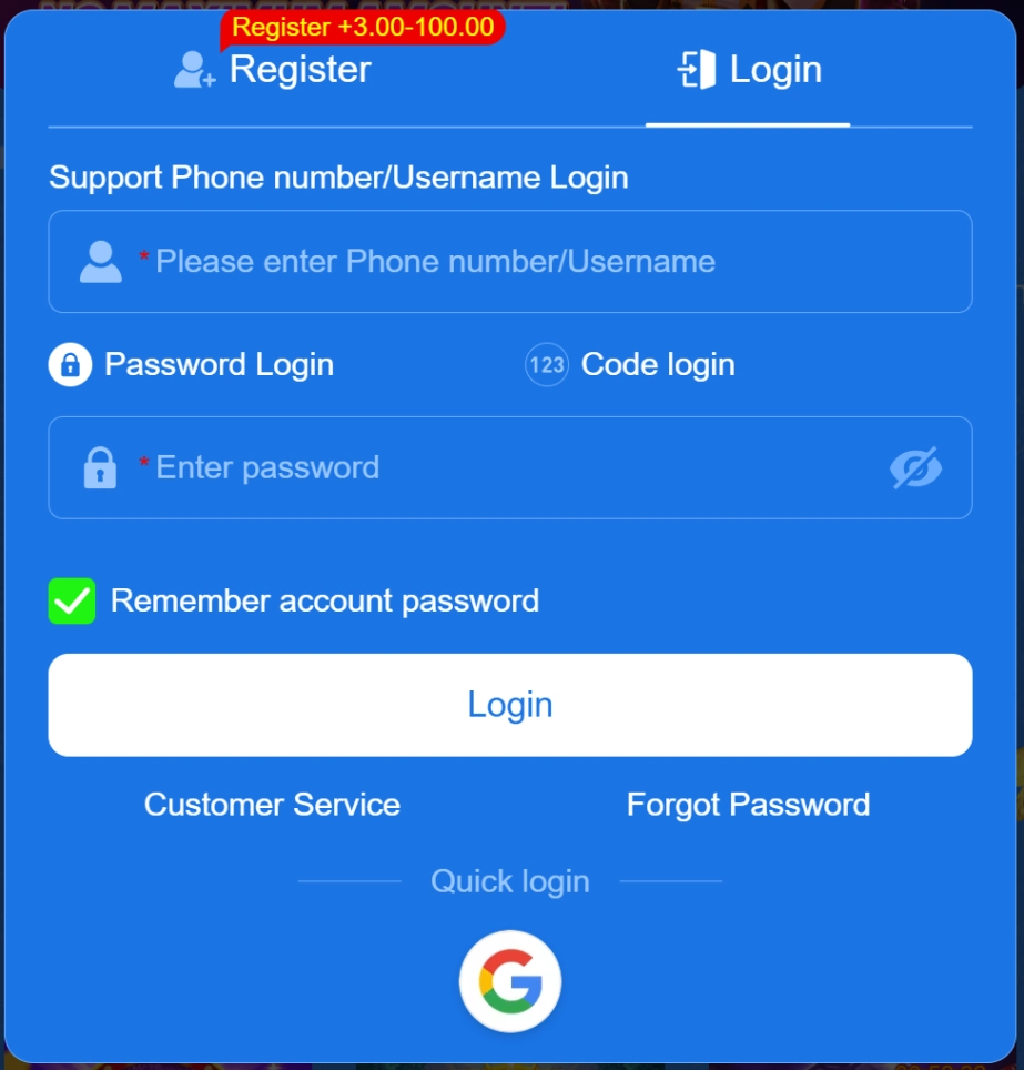 How to Login in Luck 44 Game