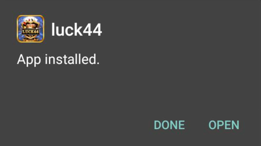 Luck44 App Installed